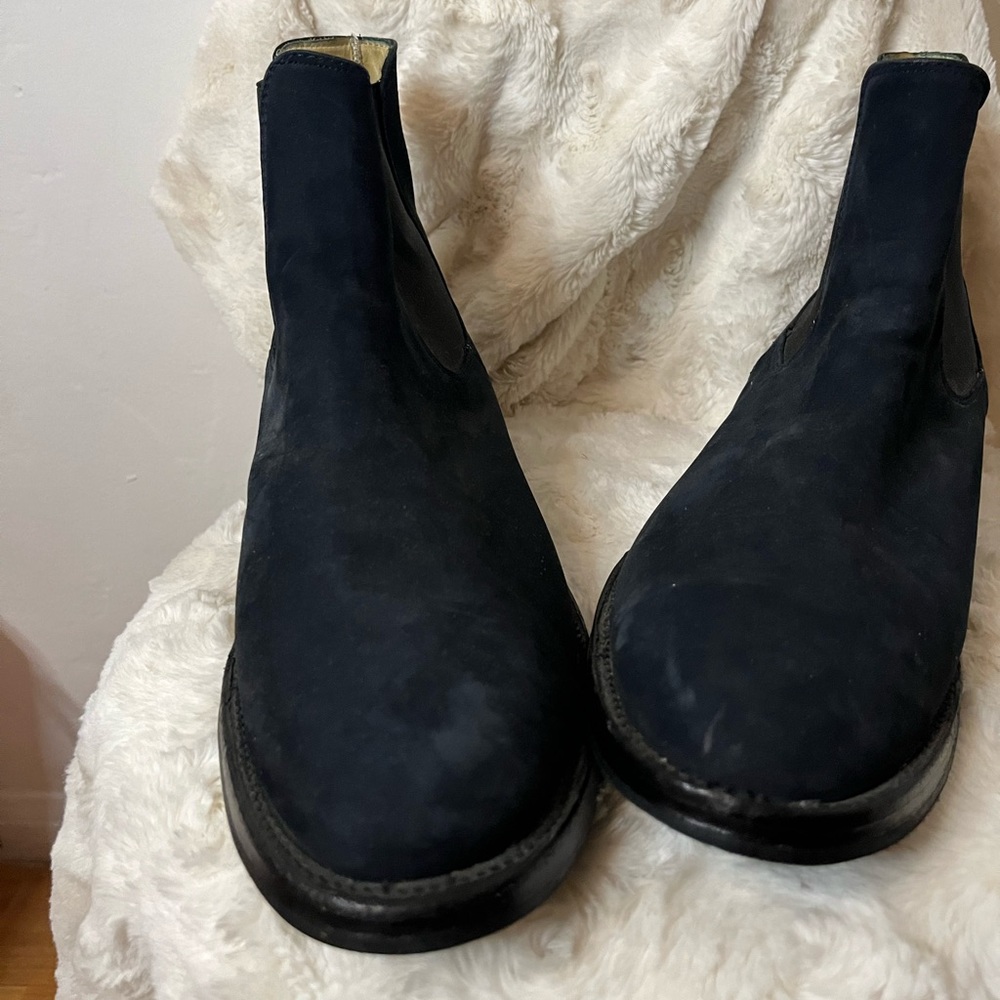 Mens navy blue boots